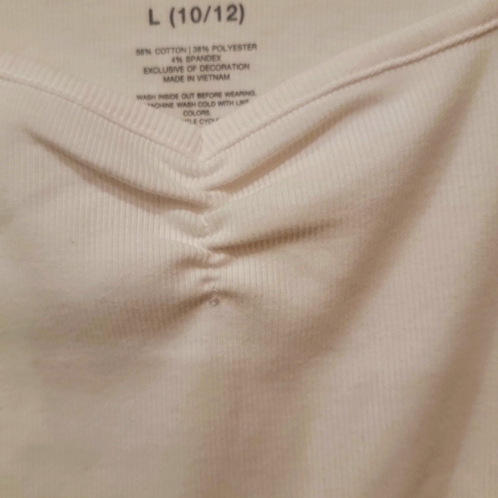 SO Junior L White Tank Top